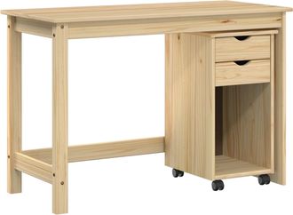 vidaXL Juego De Escritorio Y Gabinete 2 Uds. Marr&oacute;n Vidaxl
