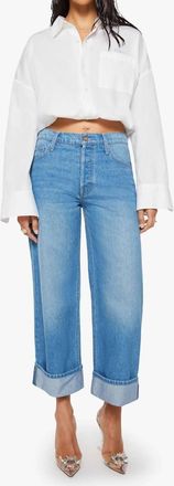 Mother Smoothie Crop Cuff Jeans In Secret Ingredient