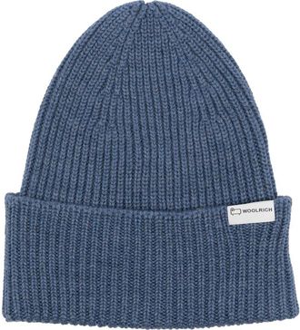 Woolrich ribbed-knit wool beanie - men - Virgin Wool - L - Blue