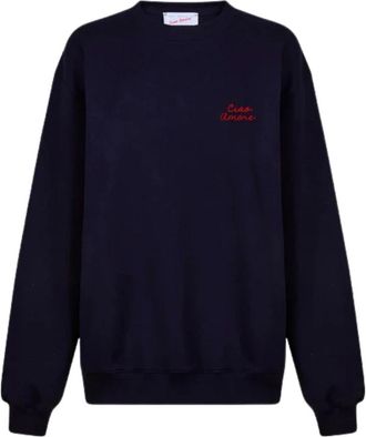 Giada Benincasa Sweatshirts, female, Blue, Size: M Hello Love Sweatshirt