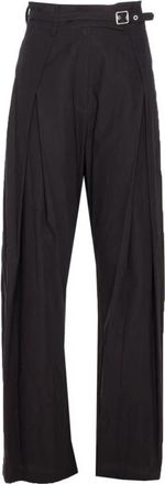 Pinko Wide Broeken - Dames - Wijde Broeken - Zwart - S - Broeken