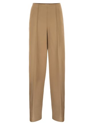 Max Mara Mxpfiacre Gerade geschnittene Hose aus technischem Stretch-Jersey