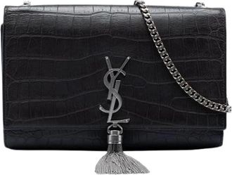 Saint Laurent Pre-owned Kate Crossbody Bag - Dames - Vintage Schoudertas - Zwart - ONE Size - Leer - Vintage