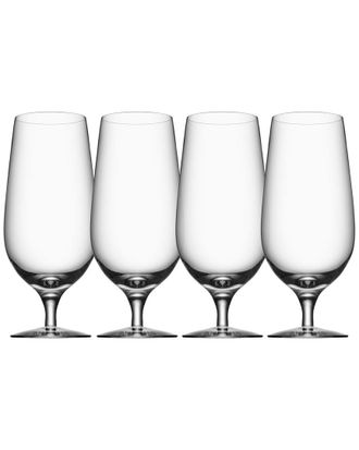 Orrefors Set Of 4 Beer Lager Glasses