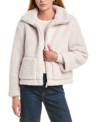 Ellen Tracy Cropped Teddy Coat