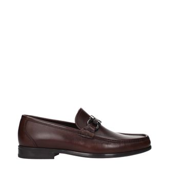 Ferragamo Grandioso Herens Instappers bruin leer