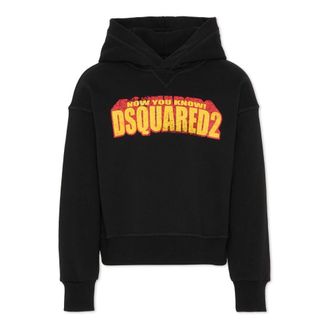 Dsquared2 Kids Sweatshirts, male, Black, 12 Y, Hooded Sweatshirt