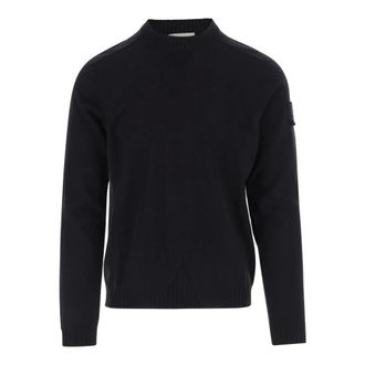 Premiata Round-neck Knitwear, male, Blue, M, Navy Blue Wool Jumper Round Neck