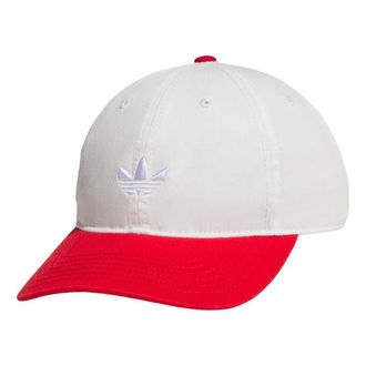 adidas Relaxed Trefoil Strapback Cap Off White Scarlet JL3786