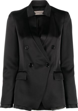 Blanca Vita double-breasted blazer - women - Polyester - 38 - Black