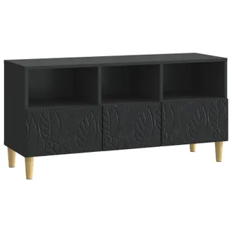 vidaXL Mueble De Tv 102 X 34,5 X 50 Cm Negro Madera De Ingenier&iacute;a Vidaxl