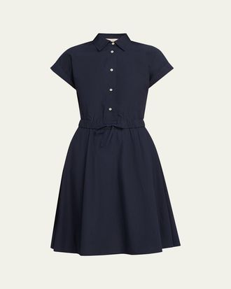 Officine G&eacute;n&eacute;rale Anae Short-Sleeve Cotton Voile Mini Dress