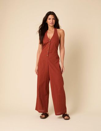 Nobody's Child Burnt Orange Seema Jumpsuit