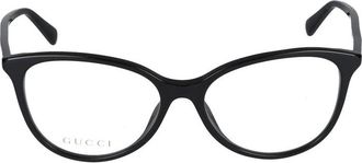 Gucci Glasses, female, Black, Size: 54 MM Cat-eye Eyeglasses