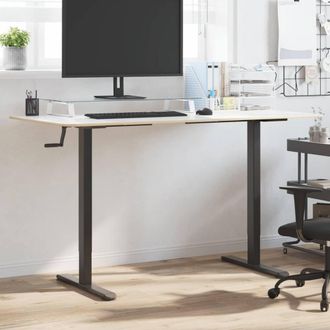 Berkfield Home Standing Desk Frame Black (94-135)x60x(70-114) cm Steel