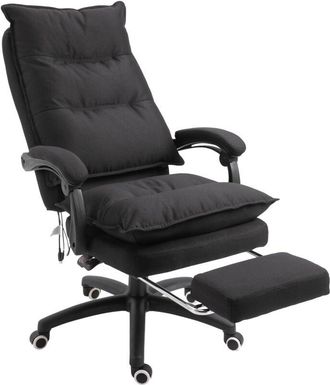 Vinsetto Sedia Ergonomica da Scrivania con 6 Punti Massaggianti Nero - Vinsetto