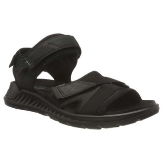 Ecco Ecco Exowrap Nubuck Textile Mens Hook and loop Sandals - Black - Size:UK 10.5-11