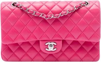 Chanel Pre-owned Classic Double Flap Shoulder Bag - Dames - Vintage Schoudertas - Roze - ONE Size - Leer - Vintage