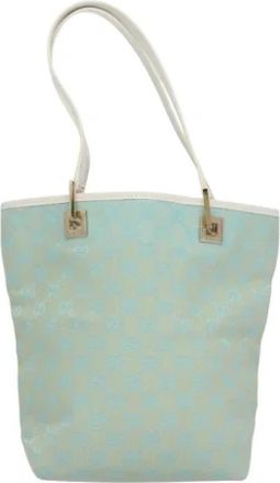 Gucci Pre-owned Canvas gucci-bags - Dames - Vintage Shopper - Blauw - ONE Size - Leer - Vintage