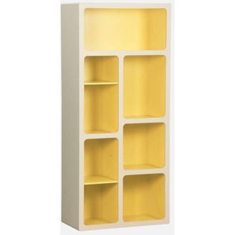 Sweeek Libreria organica in legno bicolore con 8 scomparti