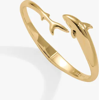 Alex and Ani Shark Bypass Cuff in Gold at Nordstrom