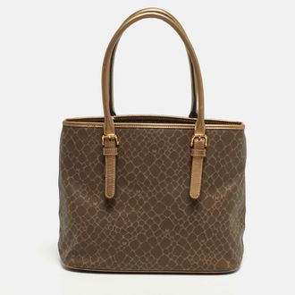Nina Ricci Printed Brown/bronze Leather Tote