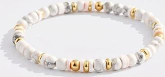 Mint & Lily Stacking Birthstone Beaded Bracelet in April Diamond at Nordstrom, Size 7.5