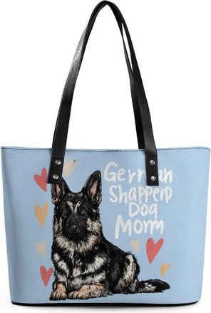 Generic German Shepherd Dog Mom Tote Bags for Women Cute Shoulder Purses Handbags
