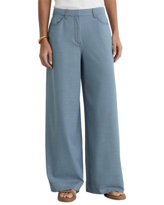 Reiss Charlotte Denim Look Wide Leg Trouser