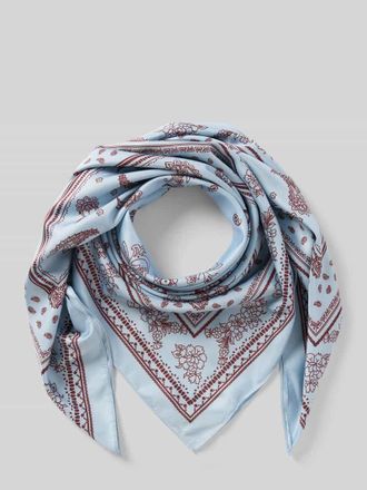 Jake*s Casual Tuch mit Allover-Paisley-Print in Bleu, Gr&ouml;&szlig;e 1