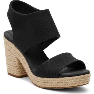 Toms Majorca Platform Sandal in Black at Nordstrom Rack, Size 6.5