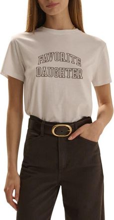 Favorite Daughter The Collegiate Classic Graphic T-Shirt in White/espresso at Nordstrom, Size Xx-Large