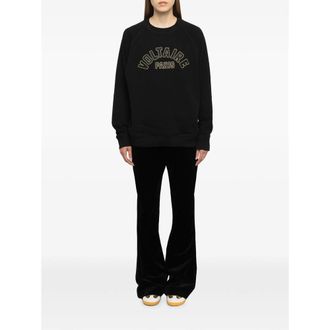 Zadig&Voltaire Logo-Embroidered Cotton Sweatshirt - Black