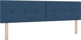 vidaXL Led Headboard with led Strip Lights Manual Blue 180 cm Fabric Vidaxl