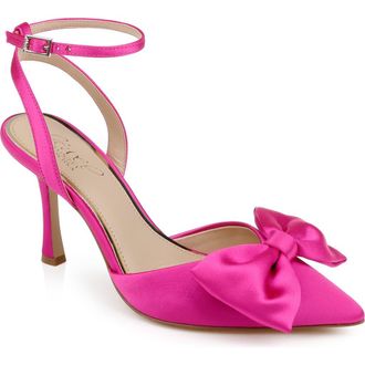 Badgley Mischka Yanna Pointed Toe Pump in Pink Satin at Nordstrom Rack, Size 5.5