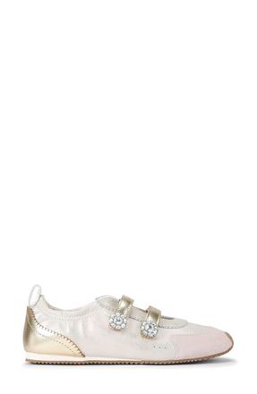 Kurt Geiger Islington Mary Jane Sneaker in White/Gold at Nordstrom, Size 9.5Us