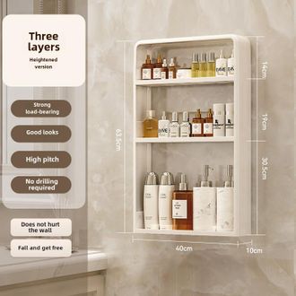 OEM Estanter&iacute;a De Pared Para Cocina Sin Necesidad De Taladrar, Con Caj&oacute;n De 3 Niveles A Rayas