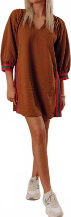 Entro Cider House Mini Dress In Camel