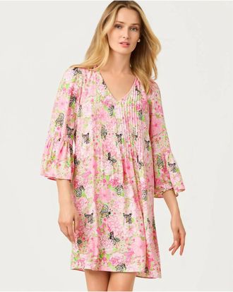 Lilly Pulitzer Danika Tunic Mini Dress In Pistachio Macaron Bees Knees