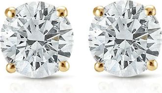 Pompeii3 1/2ct Diamond Studs 14K Yellow Gold
