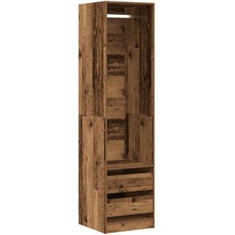 vidaXL Vidaxl - Armario De Madera De Ingenier&iacute;a Roble Envejecido 50x50x200 Cm