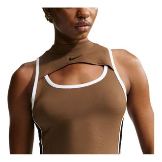 Nike (WMNS) Nike x Naomi Osaka Tight Mod-Cropped Tank Top Mosswood Brown Black White IO5807-235