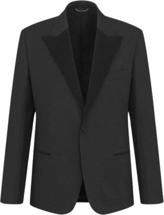 Dior Wool Peak Lapel Tuxedo Jacket - Heren - Business blazers - Zwart - L - Wol - Kostuums