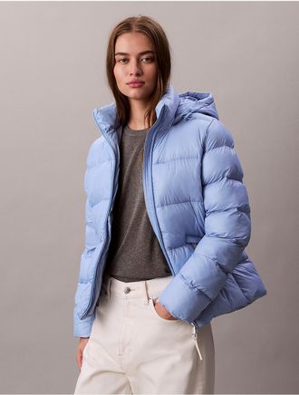 Calvin Klein Jeans Calvin Klein Womens Slim Puffer Jacket - Blue - XS