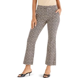 Nic+Zoe Lacy Diamond Plaza Ankle Pants in Black Multi at Nordstrom, Size 16P