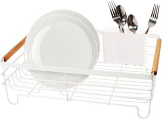 Oggi Large Basket Dish Drain With Utensil Caddy