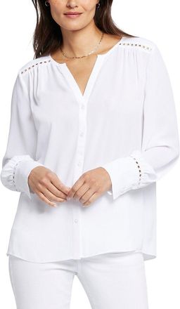 NYDJ Lace Peasant Top