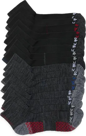 Reebok 8-Pack Assorted Terry Quarter Socks in Black at Nordstrom Rack, Size 10-13