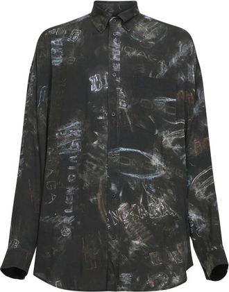 Balenciaga Casual Shirts, male, Multicolor, Size: S Cocoon Shirt