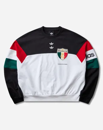 adidas Men s Willy Chavarria Chavarria Fleece Crewneck Sweatshirt Black
